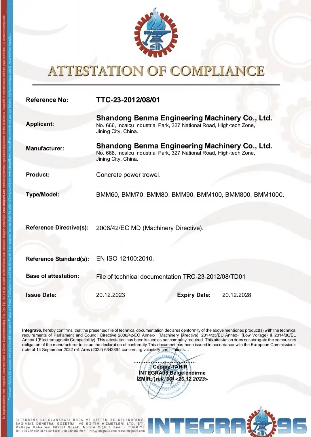 Certificate 10